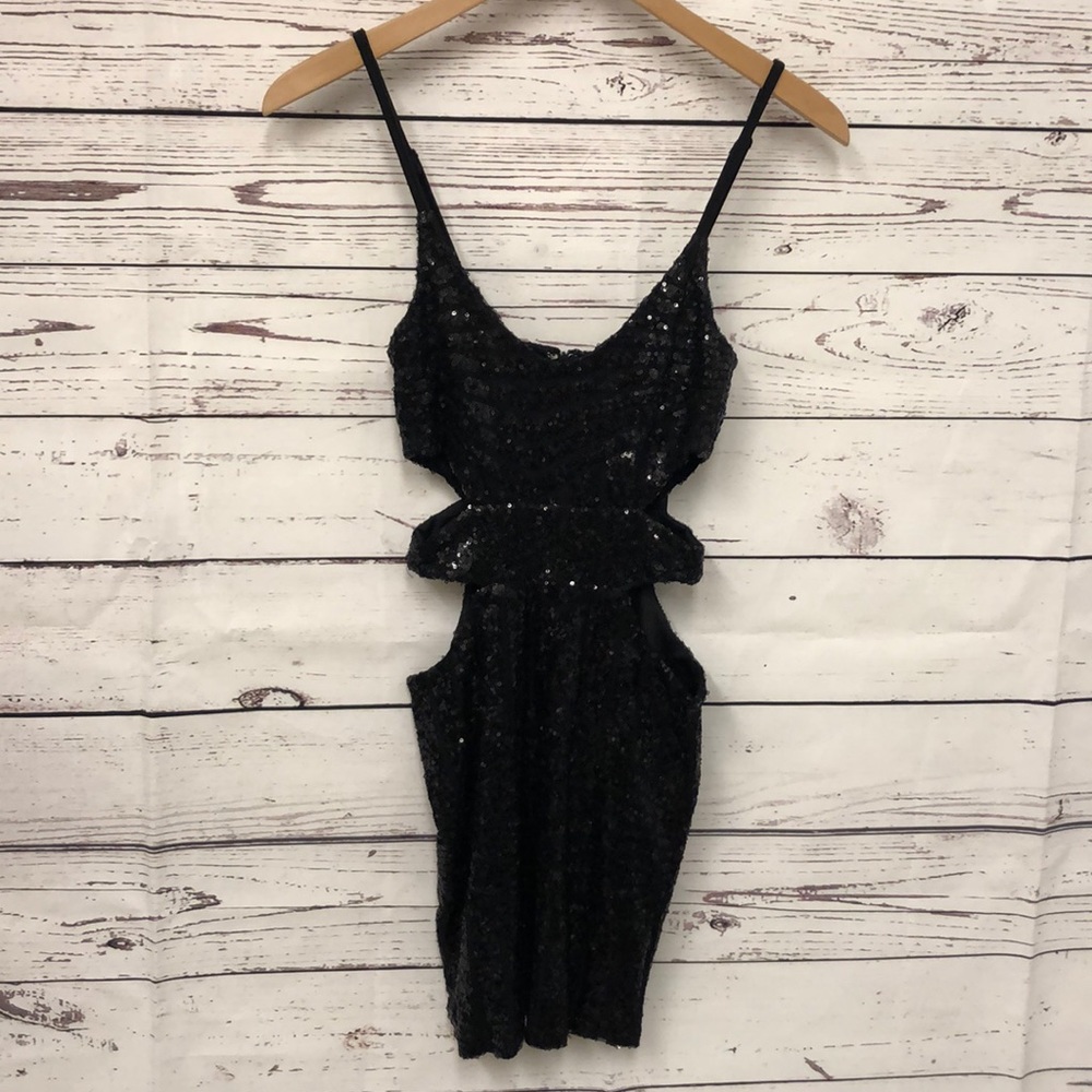 Lovely Rosely sequin evening mini dress